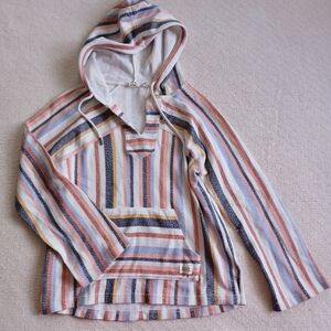 roxy ♡ baja wild & free striped beach hoodie